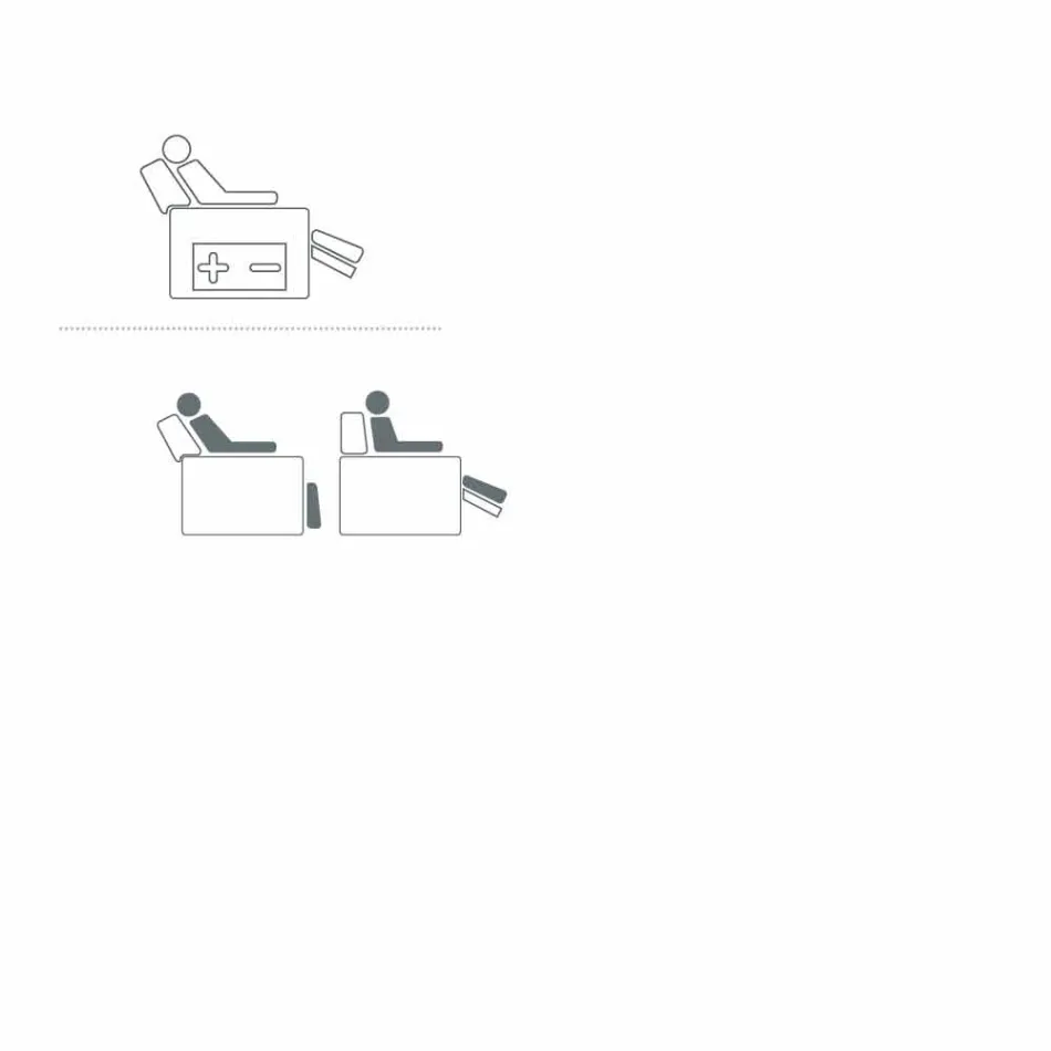 Relax křeslo 2 motory otočná kůže / látka / moderní kůže Bluma Viadurini