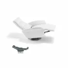 Relax křeslo 2 motory otočná kůže / látka / moderní kůže Bluma Viadurini