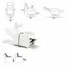 Otočné křeslo Bluma s čalouněním látka / kůže / umělá kůže Viadurini