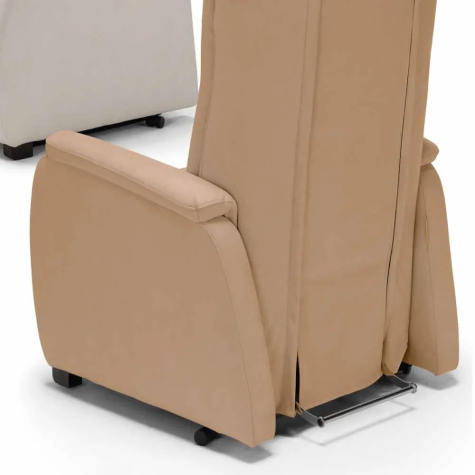 Relaxační křeslo v designu Rose se 2 motory, vyrobené v Itálii Viadurini