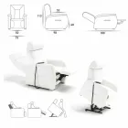 Relaxační křeslo v designu Rose se 2 motory, vyrobené v Itálii Viadurini