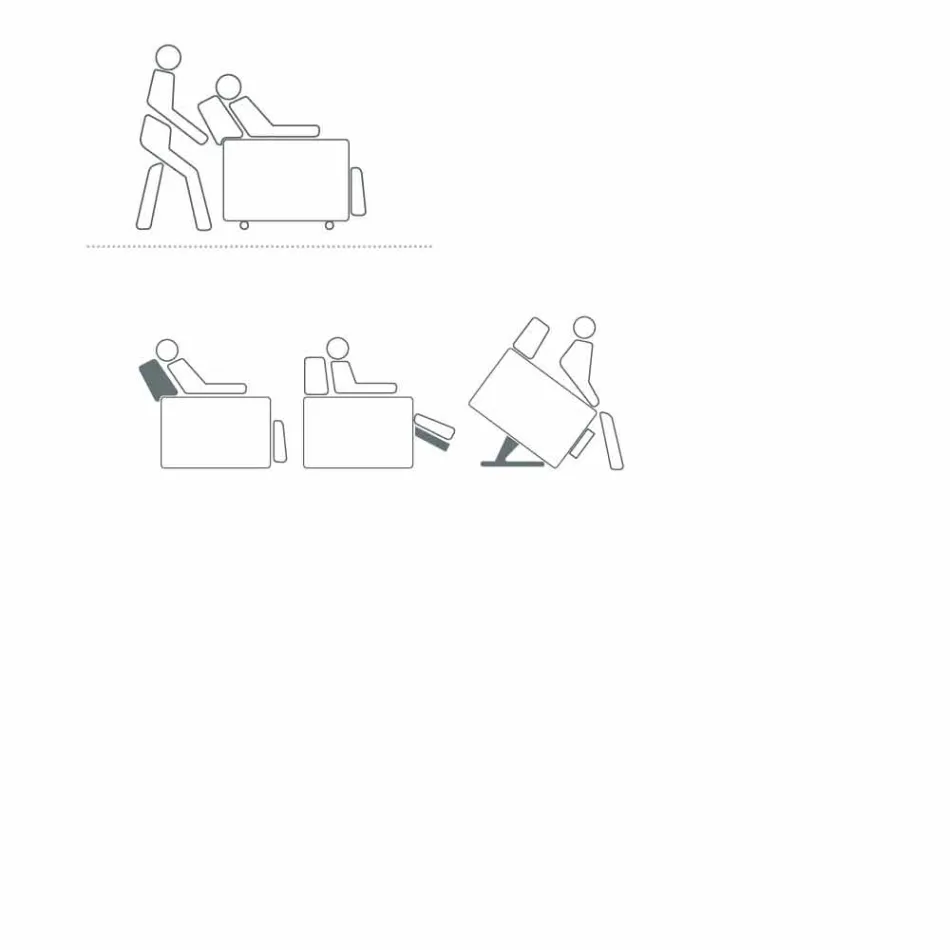 Relaxační křeslo v designu Rose se 2 motory, vyrobené v Itálii Viadurini