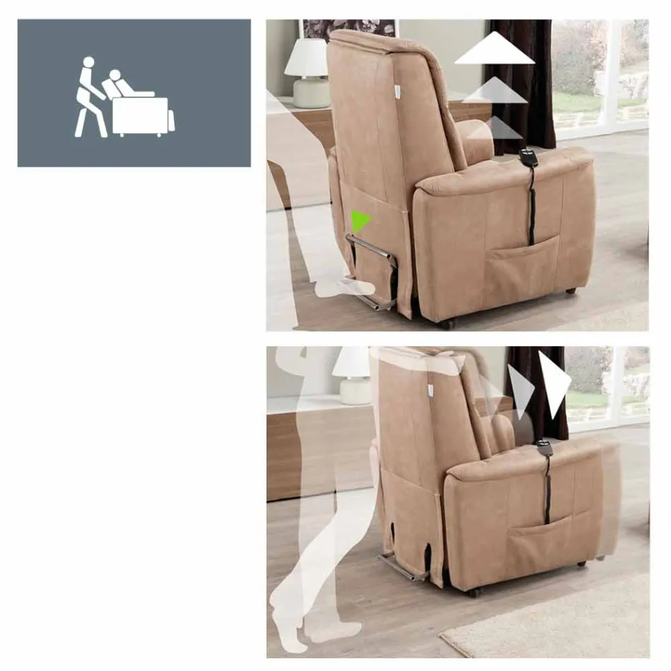 Relaxační křeslo se 2 motory Via Verona Viadurini