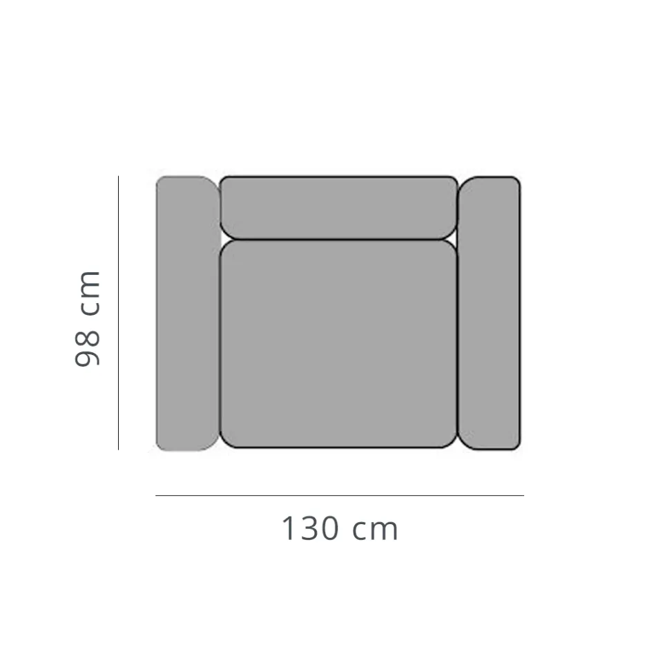 Relaxační zahradní křeslo z hliníku a látky, design ve 3 povrchových úpravách - Filomena Viadurini
