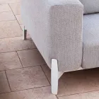 Relaxační zahradní křeslo z hliníku a látky, design ve 3 povrchových úpravách - Filomena Viadurini