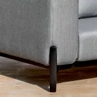 Relaxační zahradní křeslo z hliníku a látky, design ve 3 povrchových úpravách - Filomena Viadurini