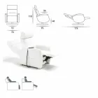 Otočné křeslo Gemma s čalouněním látka / kůže / umělá kůže Viadurini