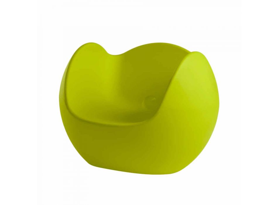 Houpací křeslo s kulatým tvarem Slide Blos barevný design vyrobené v Itálii Viadurini