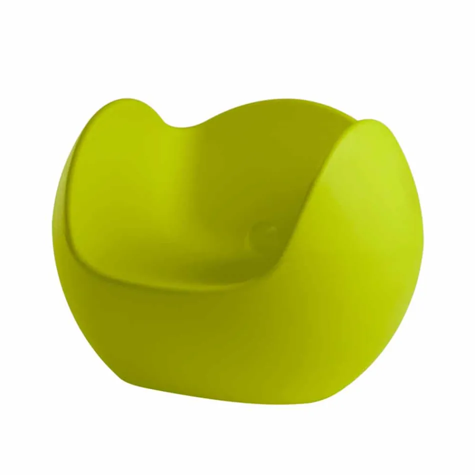 Houpací křeslo s kulatým tvarem Slide Blos barevný design vyrobené v Itálii Viadurini