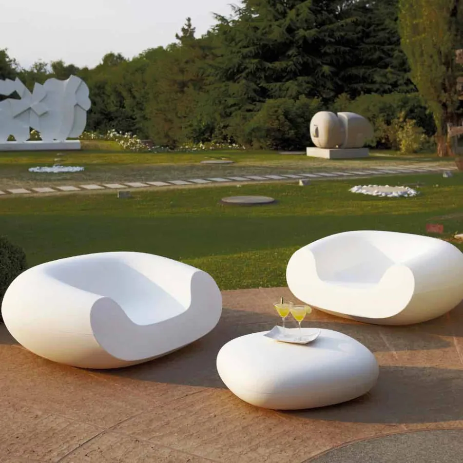 Barevné kulaté křeslo Slide Chubby moderní design vyrobený v Itálii Viadurini