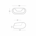 Barevné kulaté křeslo Slide Chubby moderní design vyrobený v Itálii Viadurini