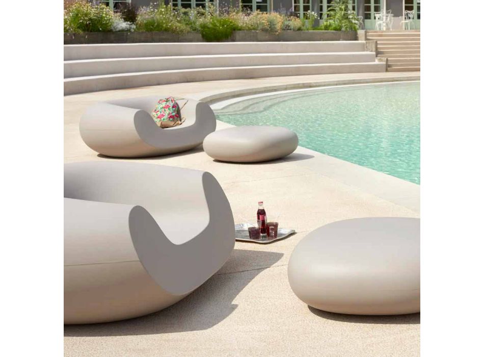 Barevné kulaté křeslo Slide Chubby moderní design vyrobený v Itálii Viadurini