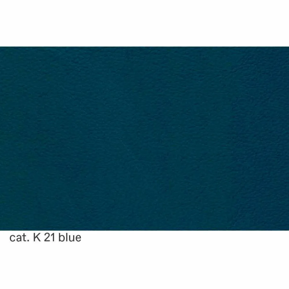 Křeslo do obývacího pokoje potažené kůží s dřevěnými nožičkami Made in Italy - Pegolo Viadurini