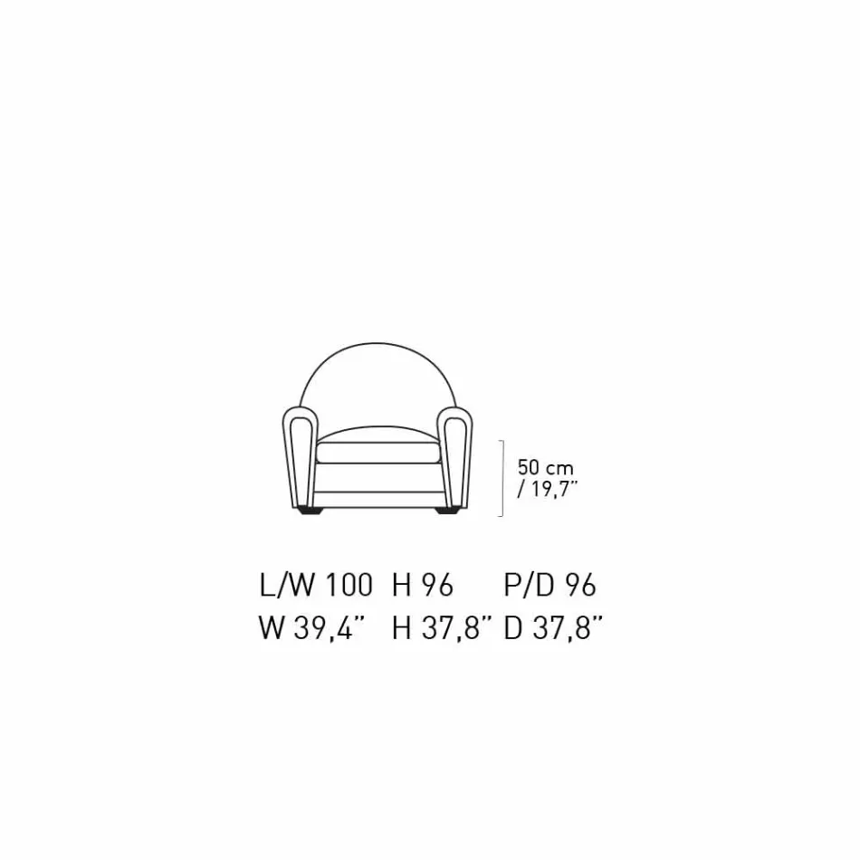 Křeslo do obývacího pokoje potažené kůží s dřevěnými nožičkami Made in Italy - Pegolo Viadurini