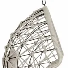 Zavěšené venkovní křeslo z tkaného lana s ocelovou základnou - sója Viadurini