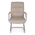 Kancelářské křeslo Sled Ocel a ekokůže s područkami 2 ks - Monaldo Viadurini