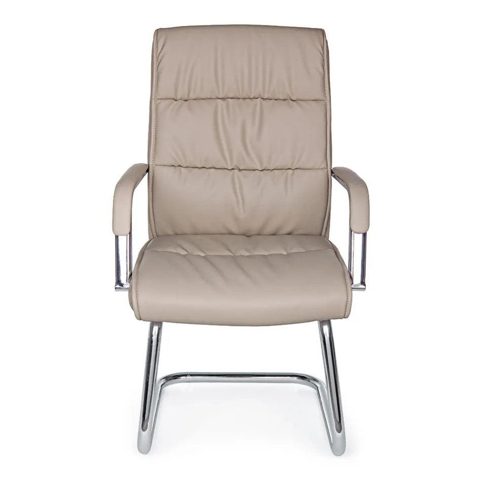 Kancelářské křeslo Sled Ocel a ekokůže s područkami 2 ks - Monaldo Viadurini