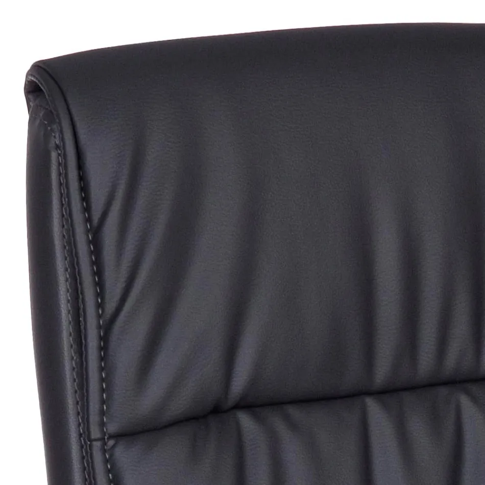 Kancelářské křeslo Sled Ocel a ekokůže s područkami 2 ks - Monaldo Viadurini