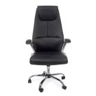Ergonomická kancelářská židle z oceli a černé nebo hnědé koženky - Matilda Viadurini