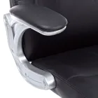 Ergonomická kancelářská židle z oceli a černé nebo hnědé koženky - Matilda Viadurini