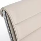 Ergonomické kancelářské křeslo s područkami z oceli a imitace kůže - Mantica Viadurini