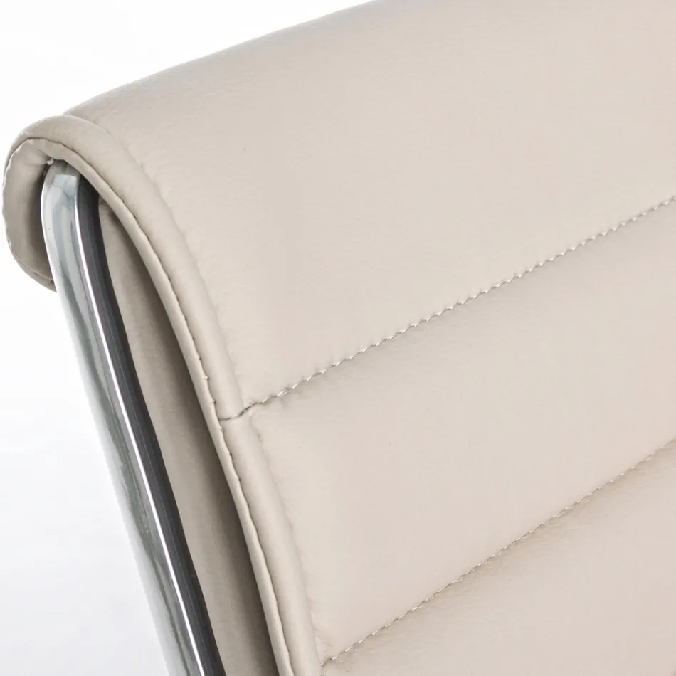 Ergonomické kancelářské křeslo s područkami z oceli a imitace kůže - Mantica Viadurini