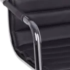 Ergonomické kancelářské křeslo s područkami z oceli a imitace kůže - Mantica Viadurini