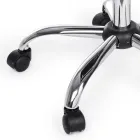 Ergonomické kancelářské křeslo s područkami z oceli a imitace kůže - Mantica Viadurini