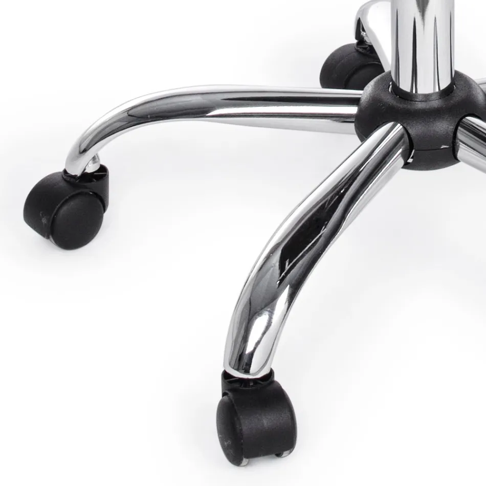 Ergonomické kancelářské křeslo s područkami z oceli a imitace kůže - Mantica Viadurini