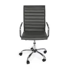 Ergonomické kancelářské křeslo s područkami z oceli a imitace kůže - Mantica Viadurini