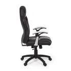 Otočné polohovatelné kancelářské křeslo z ekokůže a nylonu 2 barvy - Saronno Viadurini