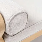 Rohové venkovní křeslo a polštáře z přírodního teaku - Circe Viadurini