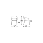 Venkovní křeslo s podsedákem Made in Italy - Noss by Varaschin Viadurini