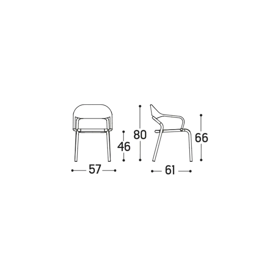 Venkovní křeslo s podsedákem Made in Italy - Noss by Varaschin Viadurini