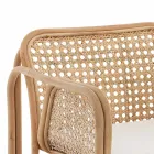 Venkovní a vnitřní ratanové křeslo a látkové polštáře Saia - Voir Viadurini