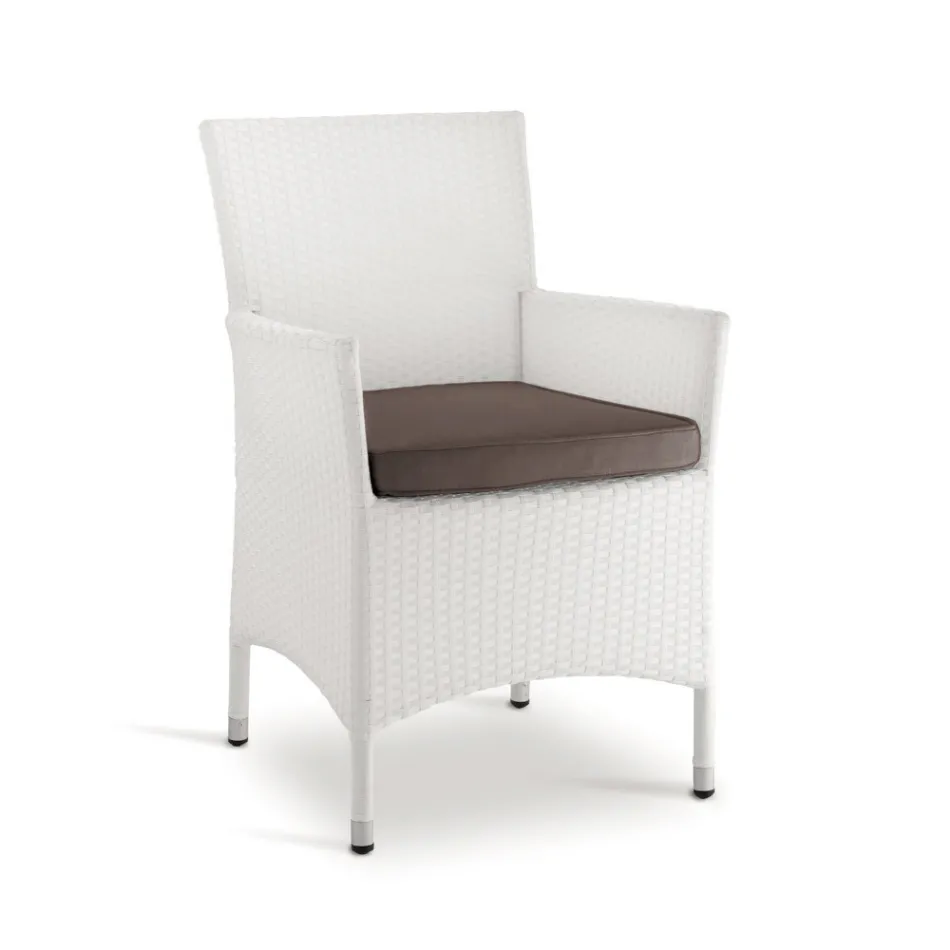 Stohovatelné venkovní křeslo z proutěného hliníku - Bruma Viadurini