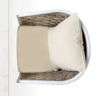 Venkovní křeslo z hliníku a ručně tkané látky Olefil - Reda Viadurini