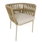 Venkovní křeslo Cliff Talenti z provazu a látky Palomba Viadurini