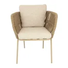 Venkovní křeslo Cliff Talenti z provazu a látky Palomba Viadurini