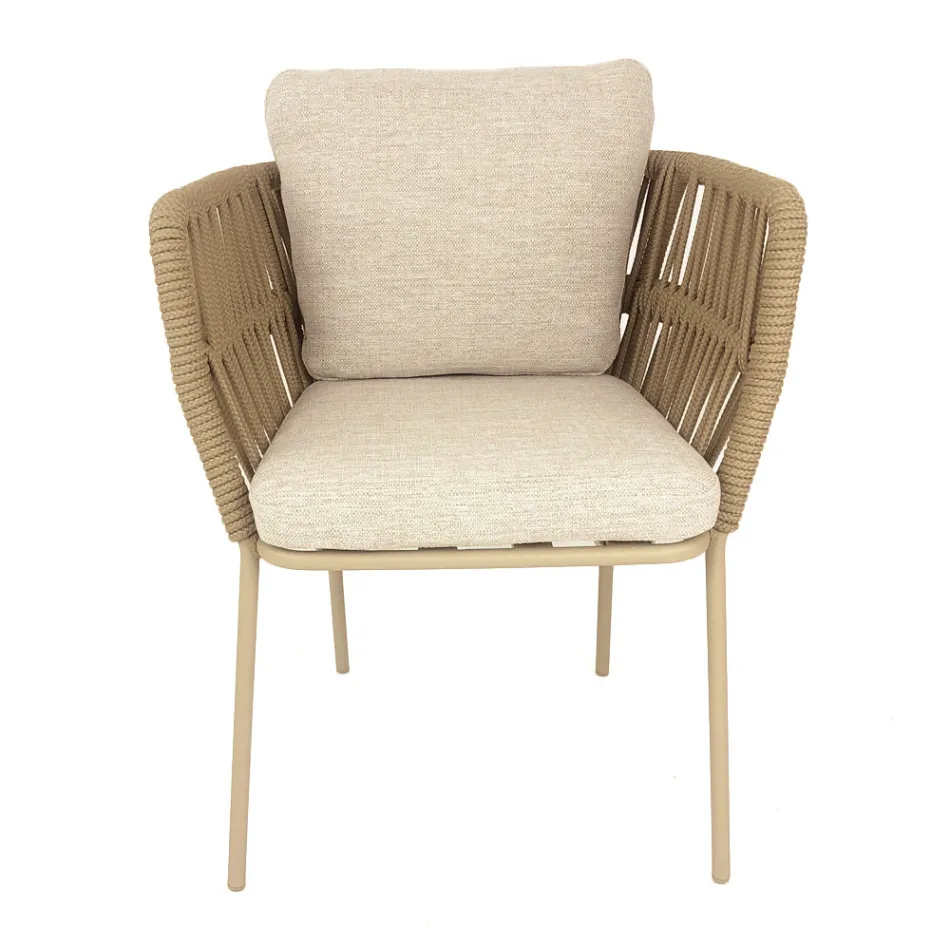 Venkovní křeslo Cliff Talenti z provazu a látky Palomba Viadurini