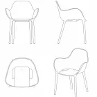 Sabinas venkovní křeslo Vondom, polypropylen a sklolaminát Viadurini