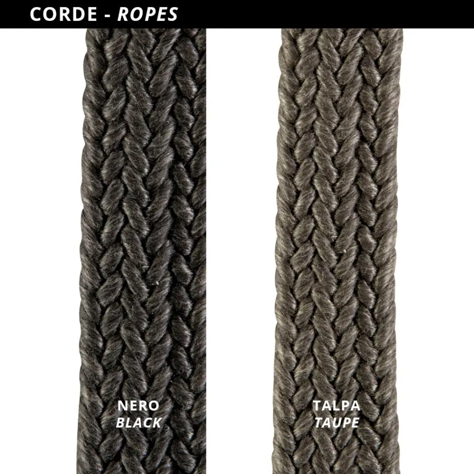 Zahradní křeslo z oceli a lana Made in Italy 2 kusy - Bronn Viadurini