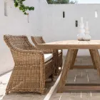 Zahradní křeslo ve tkaní ze syntetických vláken Made in Italy - Tillie Viadurini