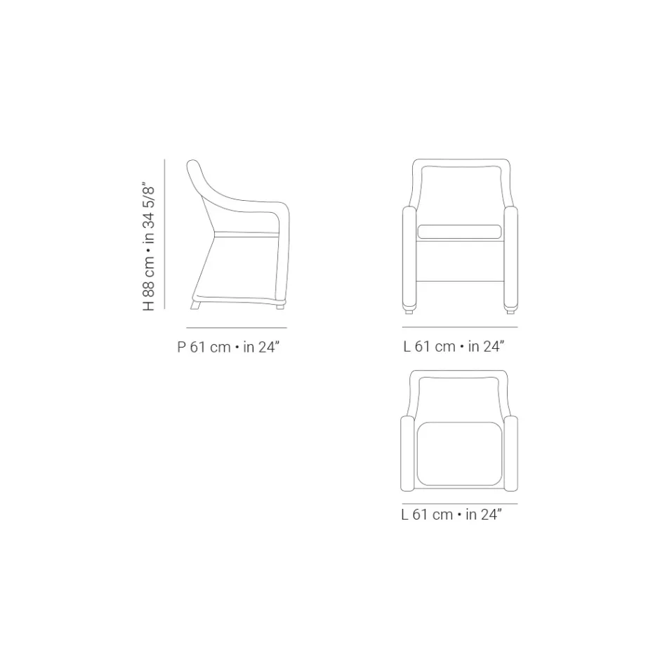 Zahradní křeslo ve tkaní ze syntetických vláken Made in Italy - Tillie Viadurini