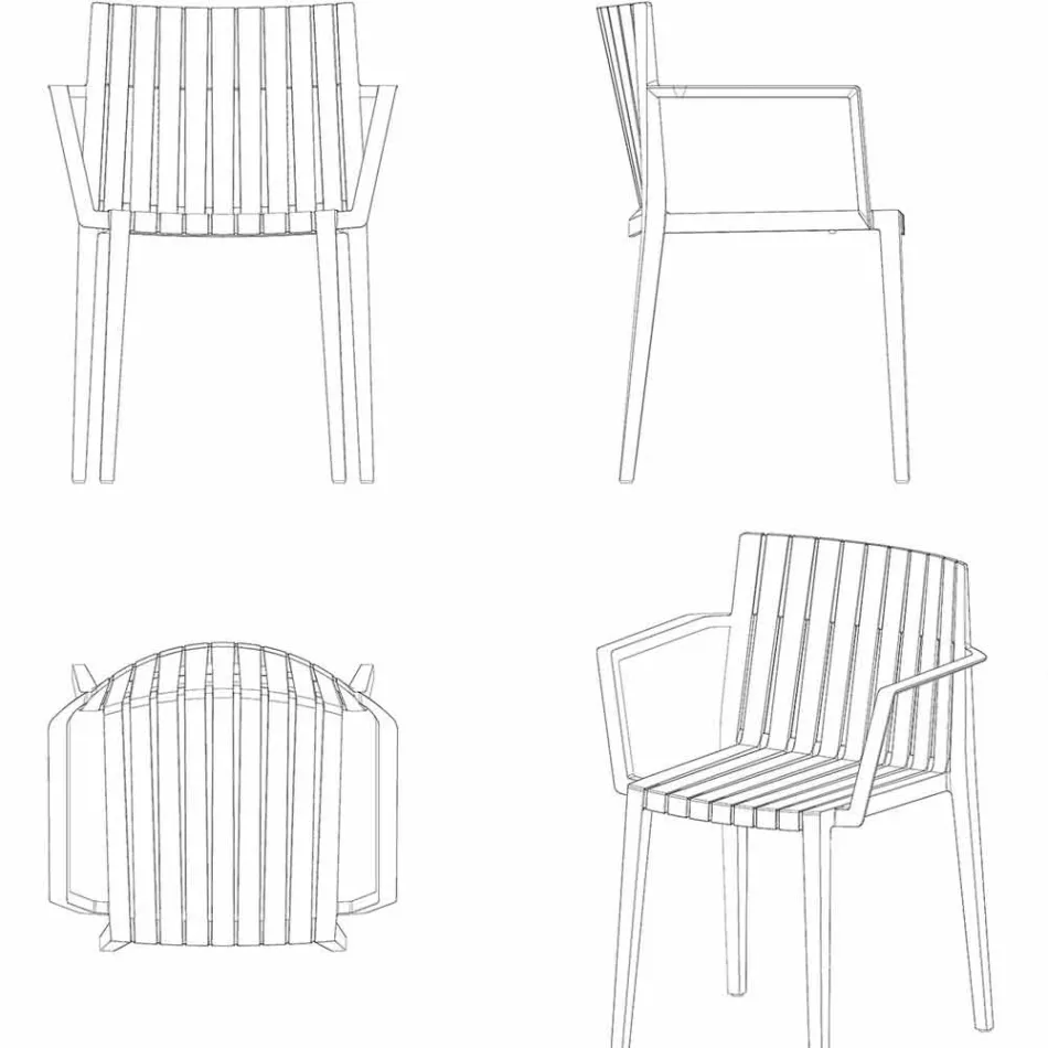 Moderní zahradní křeslo Spritz by Vondom, z polypropylenu Viadurini