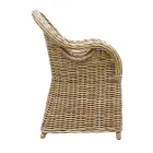 Zahradní křeslo ze dřeva a vláken v šedé barvě Kubu - Lido Viadurini