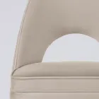 Křeslo do obývacího pokoje z různých látek s dřevěnou skořepinou - Edgar Viadurini