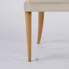 Křeslo do obývacího pokoje z látky a masivního dřeva Made in Italy - Jordi Viadurini