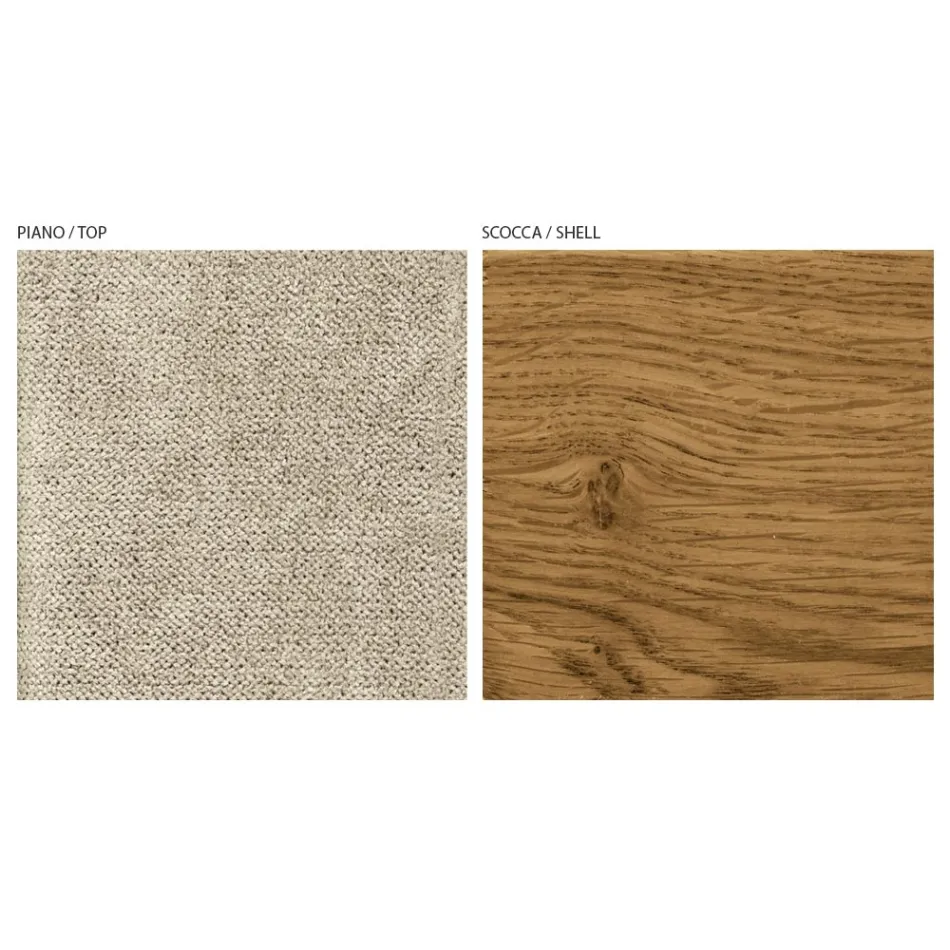 Křeslo do obývacího pokoje z látky a masivního dřeva Made in Italy - Jordi Viadurini