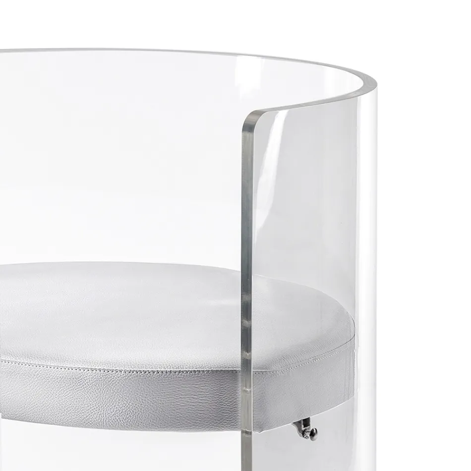 Elegantní průhledné plexisklové křeslo vyrobené v Itálii - Rachele Viadurini